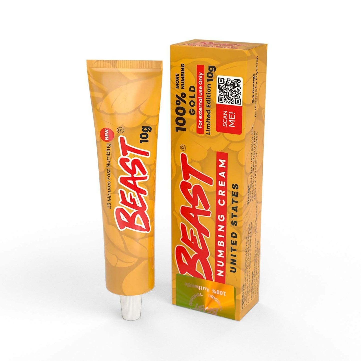 Beast Numbing Cream Gold for tattoo and cosmetic procedure comfort