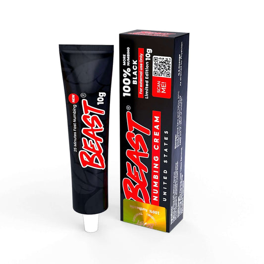 Beast Numbing Cream Black pack for tattoos and cosmetic procedures pain relief