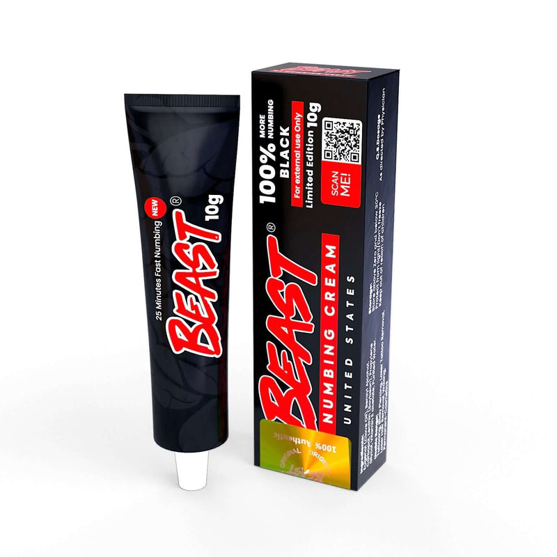 Beast Numbing Cream Black for tattoos and cosmetic procedures pain relief