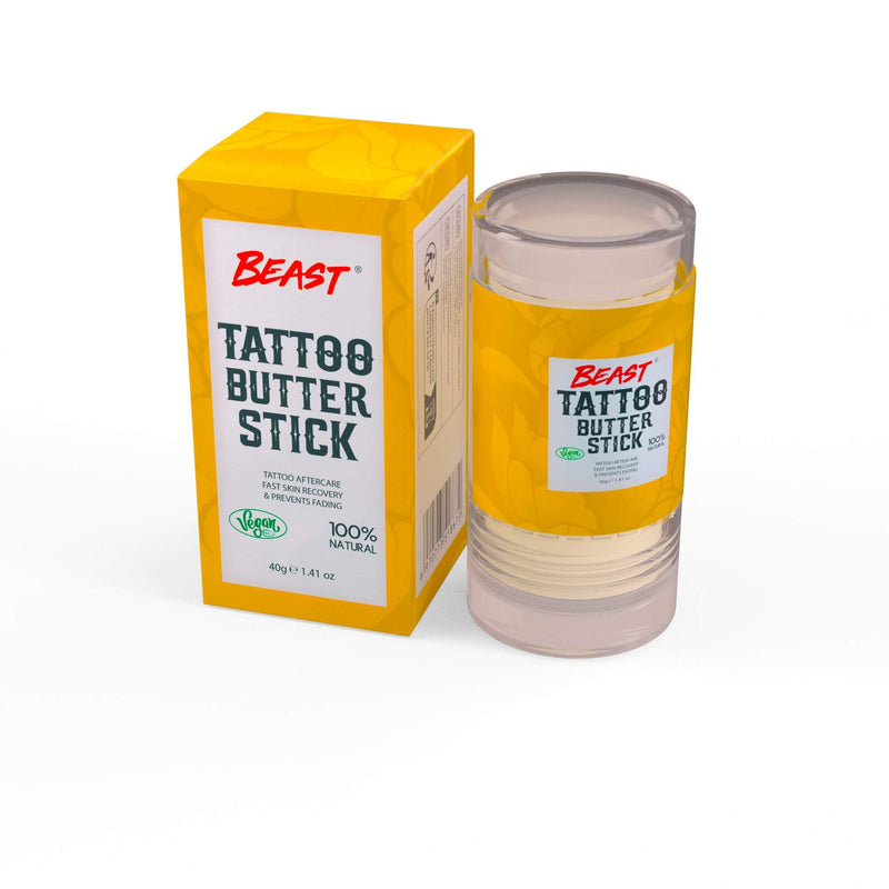 Tattoo Coconut Balm Stick 40g moisturizing and protecting vibrant tattoos with coconut oil and vitamin E